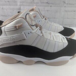 Nike Air Jordan 6 Rings White Fossil Stone Black 322992-112 Men's Retro